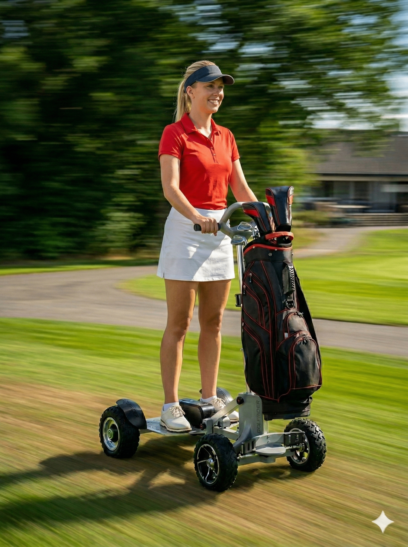 Golfrider im Fahrmodus